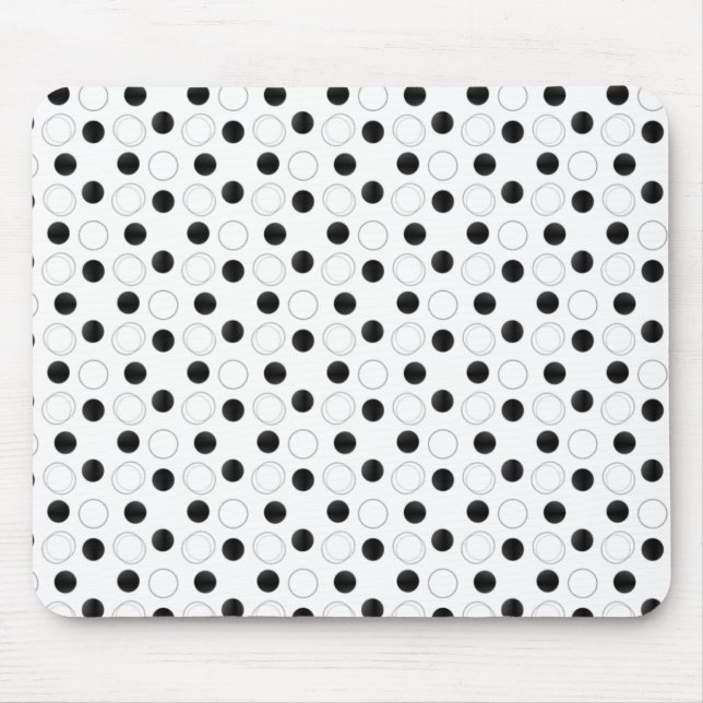 Uptown Bliss Mousepad, Schwarz und Weiß Mousepad (Vorne)