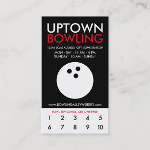 Uptown-Bowlingsloyalität Treuekarte
