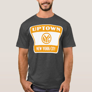 Uptown New York City Retro Token Abzeichen Gold au T-Shirt