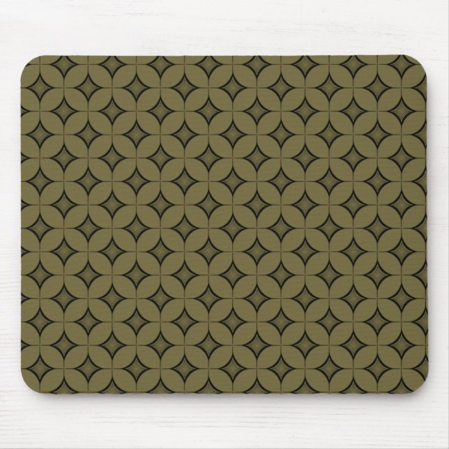 Uptown Retro Mousepad, Olive Green Mousepad (Vorne)