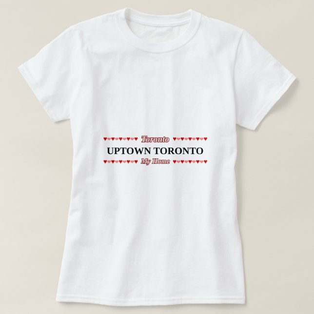 UPTOWN TORONTO - mein Zuhause (rosa u. rote T-Shirt (Design vorne)