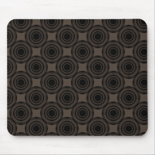 Uptown Trendy Circles Mousepad, Mocha Mousepad
