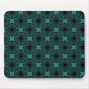 Uptown Trendy Circles Mousepad, Türkis Mousepad