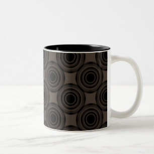 Uptown Trendy Circles Tasse, Mocha Zweifarbige Tasse