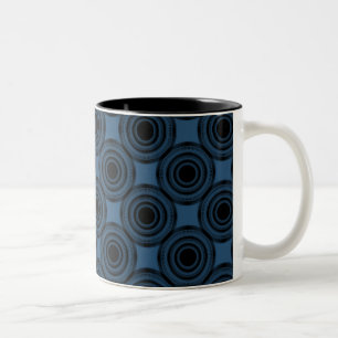 Uptown Trendy Circles Tasse, Royal Blue Zweifarbige Tasse