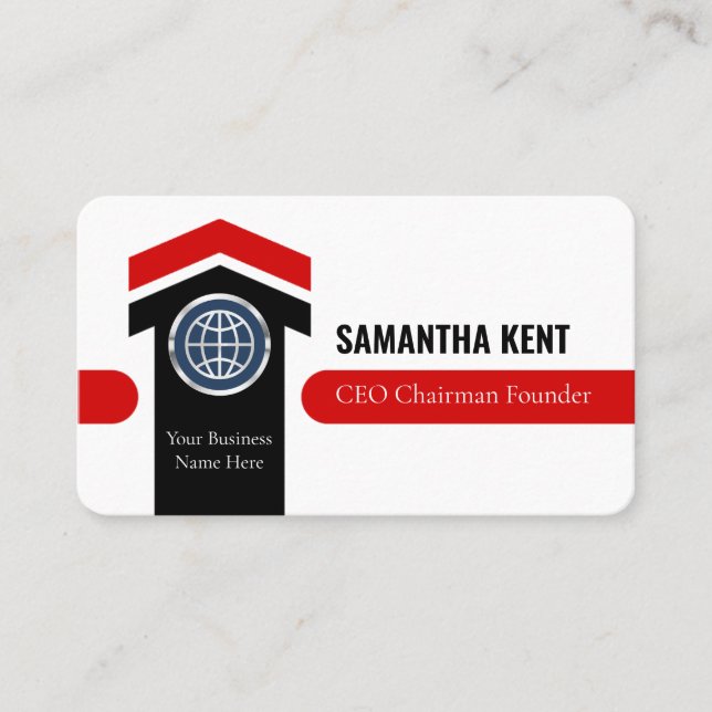 Upwards Successful Arrowhead Chairman Visitenkarte (Vorderseite)