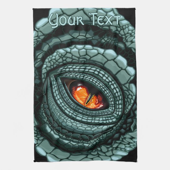 Uraechsen-Raubtierauge Geschirrtuch (Vertikal)