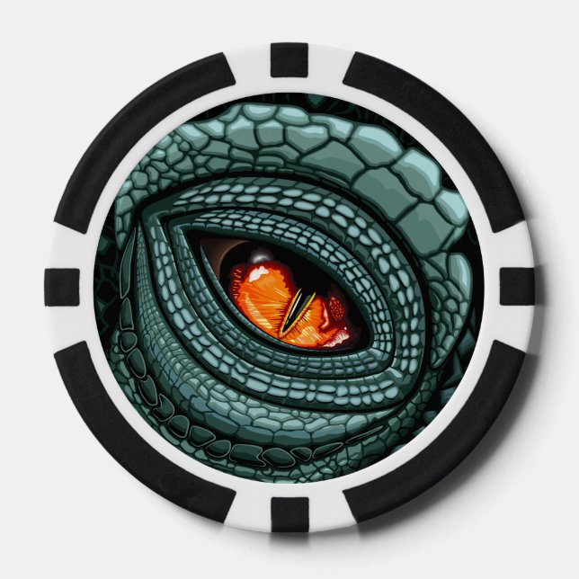 Uraechsen-Raubtierauge Pokerchips (Vorderseite)