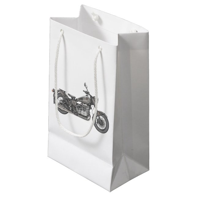 Ural Motorrad Kleine Geschenktüte (Vorderseite Schrägansicht)