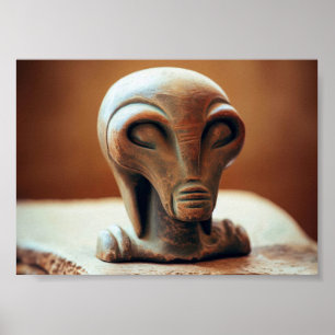 Uralte Alien Statue Poster