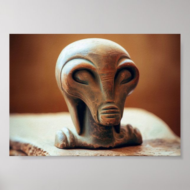 Uralte Alien Statue Poster (Vorne)