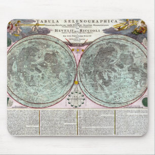 uralte Bildkarte des Mondes Mousepad