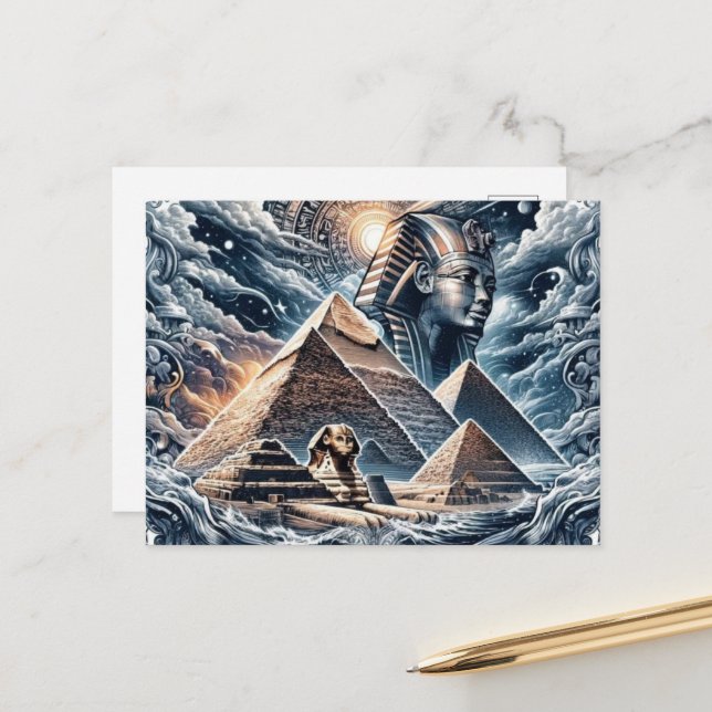 uraltes Eyypt Postkarte (Vorderseite/Rückseite Beispiel)
