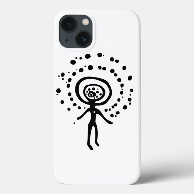 uraltes Idol Geoglyph-Symbol Petroglyph amerindian Case-Mate iPhone Hülle (Rückseite)