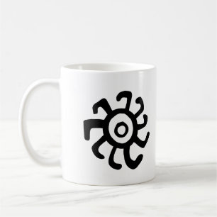 uraltes Sonnenidol Geoglyph-Symbol Petroglyph-Kame Kaffeetasse