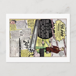 Uran Detektor-Anzeige Postkarte