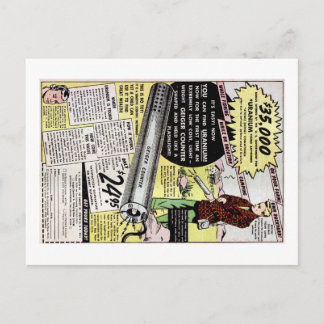 Uran Detektor-Anzeige Postkarte