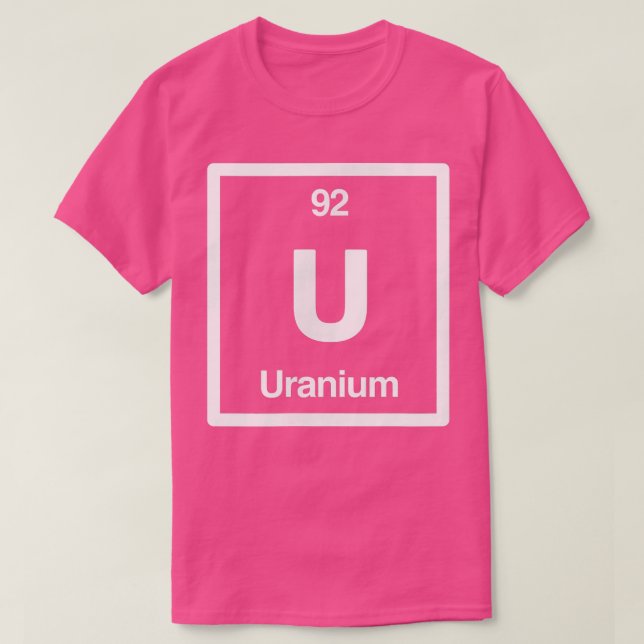Uran - U - Periodischer Elementkatalog - Wissensch T-Shirt (Design vorne)