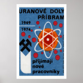 Uranabbau - Matchbox-Druck - Tschechische Wandkuns Poster