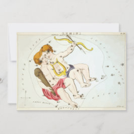 Urania Mirror Gemini Constellation Antique Print Einladung