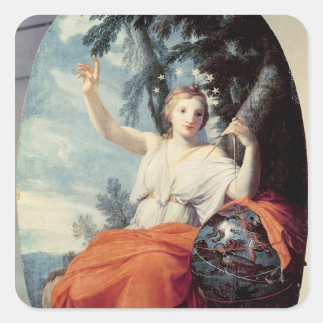 Urania Muse, 1646-47 Quadratischer Aufkleber (Vorderseite)
