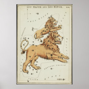 Urania-Spiegel - Leo Major und Leo Minor Poster