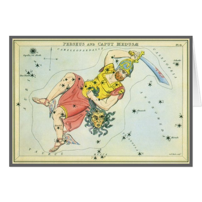 Urania-Spiegel, Vintage Astronomie-Himmelskarte (Vorderseite (Horizontal))