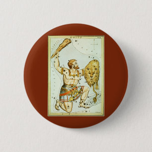 Urania-Spiegel, Vintage Astronomie-Himmelskarte Button