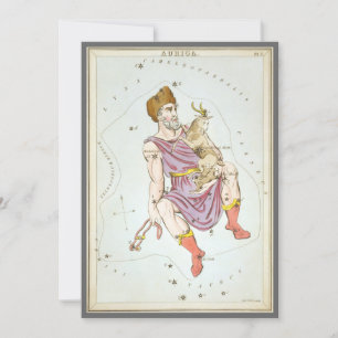 Urania-Spiegel, Vintage Astronomie-Himmelskarte Einladung