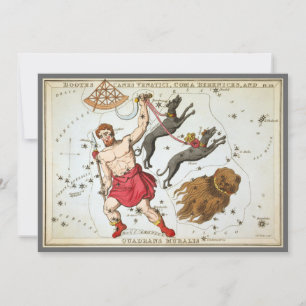 Urania-Spiegel, Vintage Astronomie-Himmelskarte Einladung