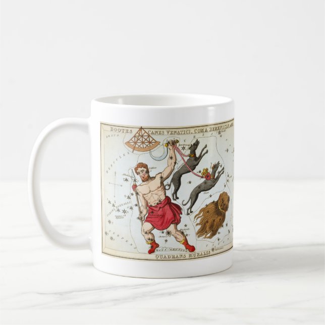 Urania-Spiegel, Vintage Astronomie-Himmelskarte Kaffeetasse (Links)