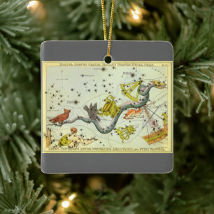 Urania-Spiegel, Vintage Astronomie-Himmelskarte Keramikornament