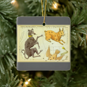 Urania-Spiegel, Vintage Astronomie-Himmelskarte Keramikornament