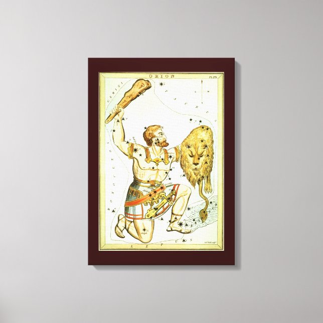 Urania-Spiegel, Vintage Astronomie-Himmelskarte Leinwanddruck (Vorderseite)