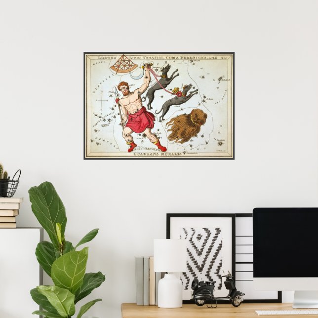 Urania-Spiegel, Vintage Astronomie-Himmelskarte Poster (Heimbüro)