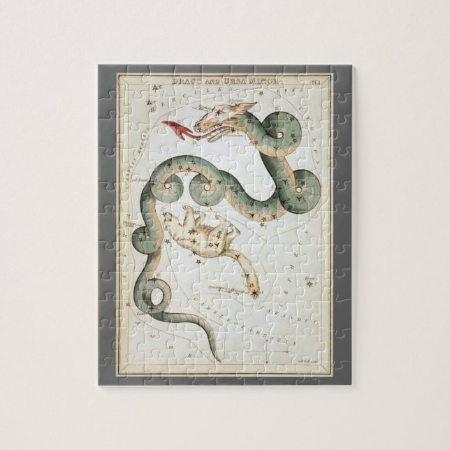 Urania-Spiegel, Vintage Astronomie-Himmelskarte Puzzle (Vertikal)