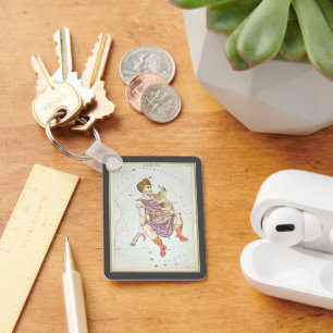 Urania-Spiegel, Vintage Astronomie-Himmelskarte Schlüsselanhänger