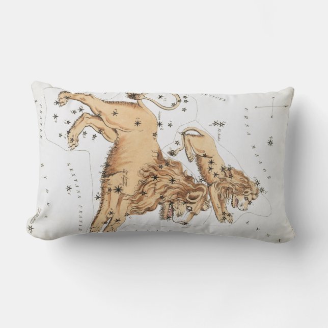 Urania-Spiegel, Vintage Leokonstellation Lendenkissen (Vorderseite)