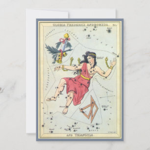 Urania's Mirror, Vintage Astronomiekarte des Himme Einladung