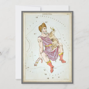 Urania's Mirror, Vintage Astronomiekarte des Himme Einladung