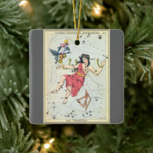 Urania's Mirror, Vintage Astronomiekarte des Himme Keramikornament