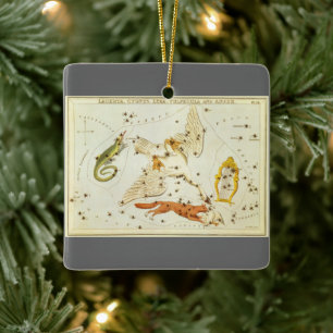 Urania's Mirror, Vintage Astronomiekarte des Himme Keramikornament