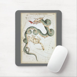 Urania's Mirror, Vintage Astronomiekarte des Himme Mousepad
