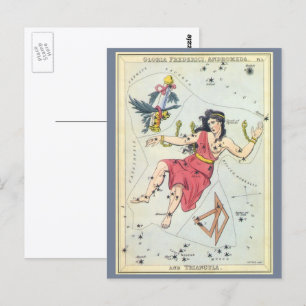 Urania's Mirror, Vintage Astronomiekarte des Himme Postkarte