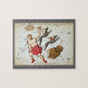Urania's Mirror, Vintage Astronomiekarte des Himme Puzzle