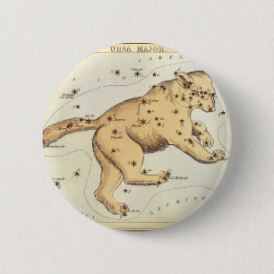 Urania's Spiegel, Vintage-Astronomie-Himmelskarte Button