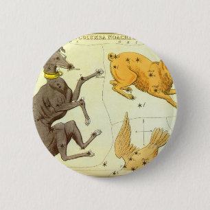 Urania's Spiegel, Vintage-Astronomie-Himmelskarte Button