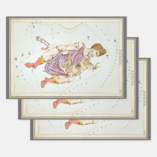 Urania's Spiegel, Vintage-Astronomie-Himmelskarte Geschenkpapier Set