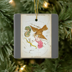 Urania's Spiegel, Vintage-Astronomie-Himmelskarte Keramikornament