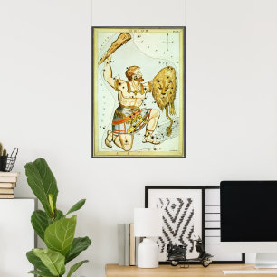 Urania's Spiegel, Vintage-Astronomie-Himmelskarte Poster
